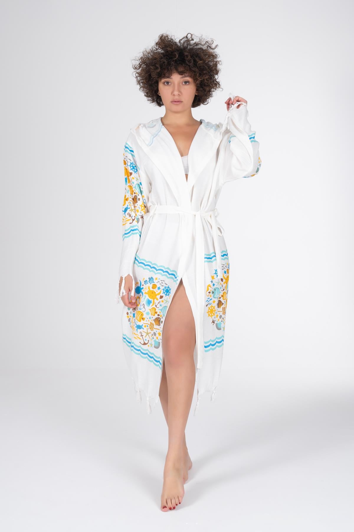 VAROL printed bamboo pesthemal beach dress